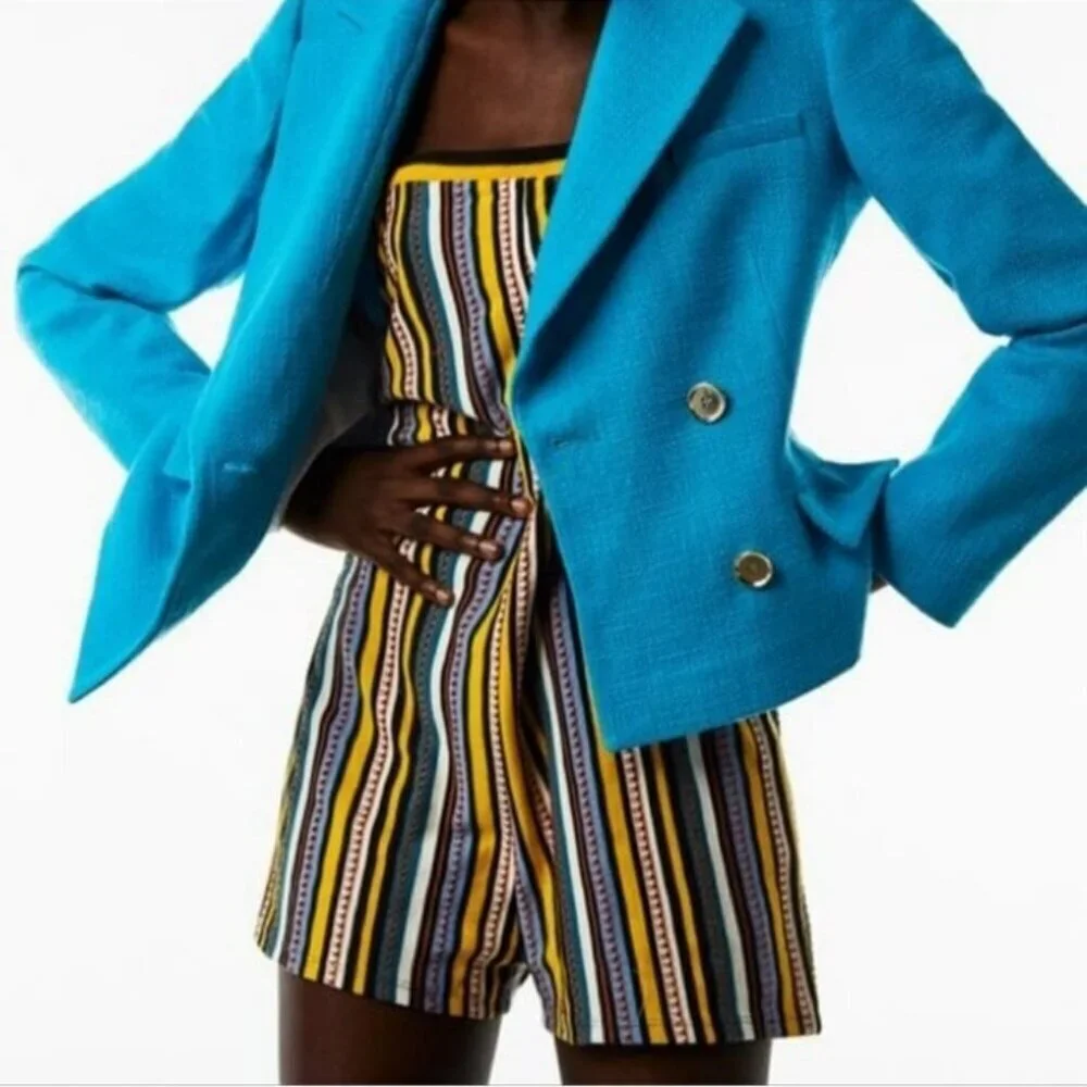 Zara Striped Knit Romper
